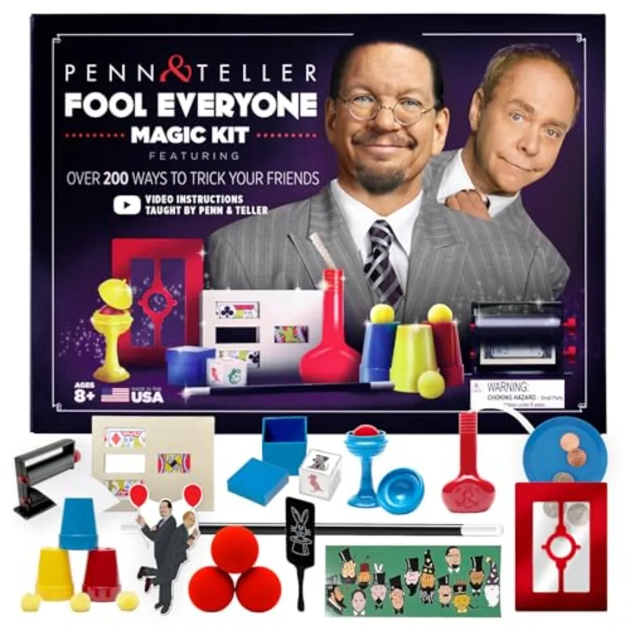 Penn Teller Fool Everyone Magic Kit Officially Licensed Magic Set with Video Tutorials 200 Plus Tricks Games for 812 Boy Toys 8
Penn Teller Fool Everyone Magic Kit Officially Licensed Magic Set with Video Tutorials 200 Plus Tricks Games for 812 Boy Toys 8