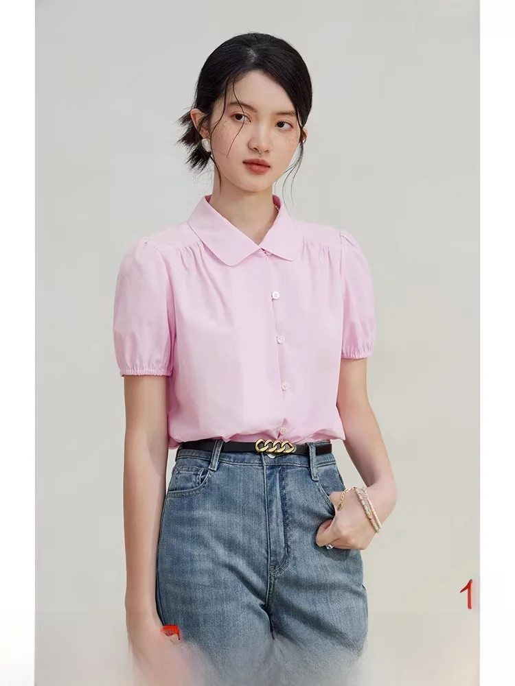 Новинка: Женская повседневная рубашка из чистого хлопка с коротким рукавом, в полоску, с вырезами, прямого кроя, для офиса и на каждый день, летняя коллекция
Новинка: Женская повседневная рубашка из чистого хлопка с коротким рукавом, в полоску, с вырезами, прямого кроя, для офиса и на каждый день, летняя коллекция