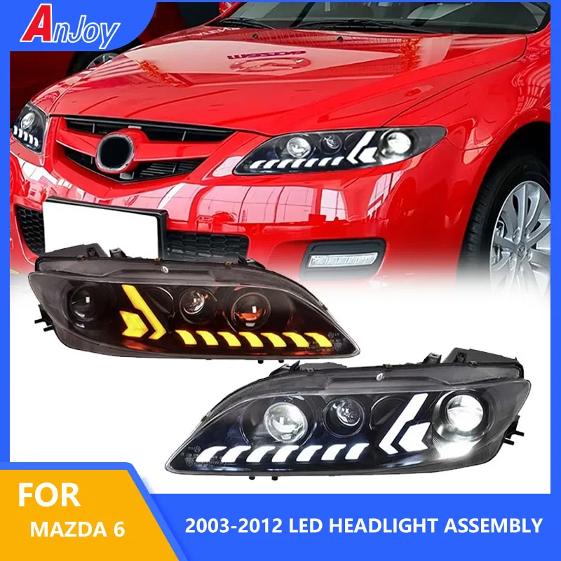 Автомобильная фара для Mazda 6, светодиодные фары 2003-2012 Mazda6, фара DRL, линза проектора, автомобильные аксессуары
Автомобильная фара для Mazda 6, светодиодные фары 2003-2012 Mazda6, фара DRL, линза проектора, автомобильные аксессуары