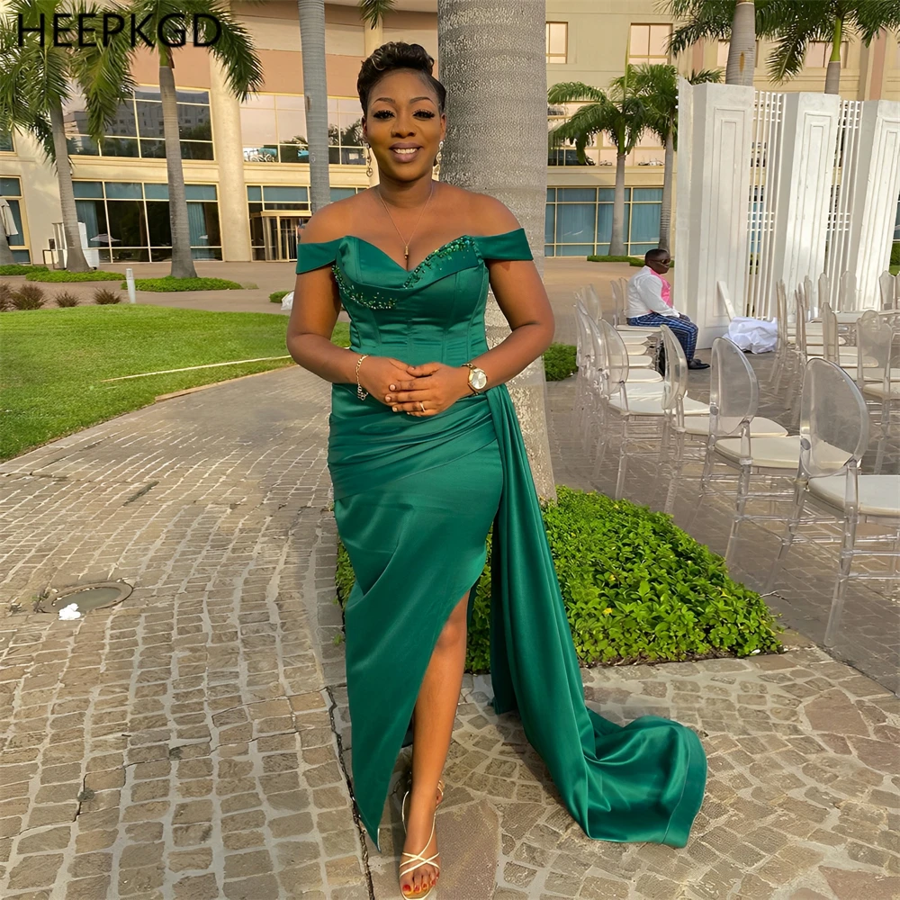 2025 Plus Size Green Long Evening Dress Exquisite Beading Satin Off The Shoulder Mermaid Women Birthday Party Gowns Customized
2025 Plus Size Green Long Evening Dress Exquisite Beading Satin Off The Shoulder Mermaid Women Birthday Party Gowns Customized