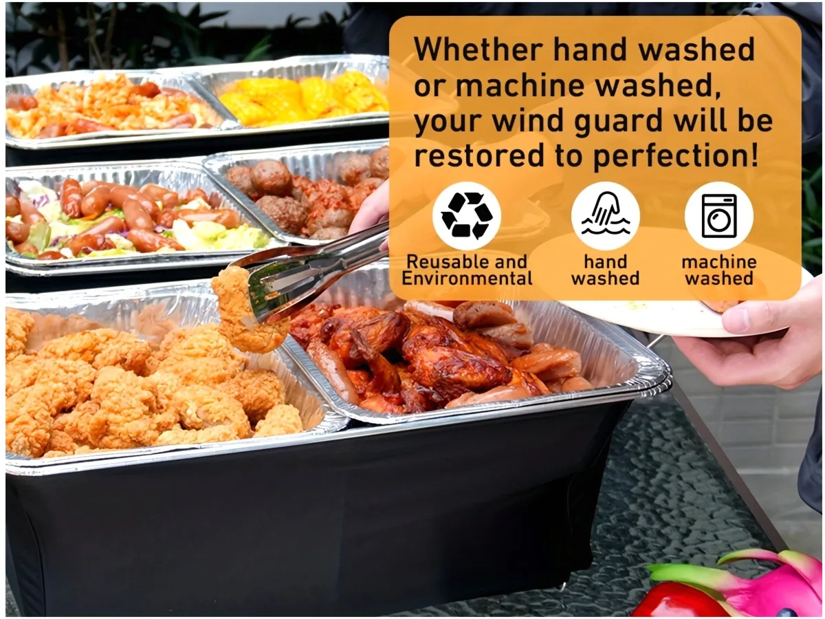 3/6/9-Pack Full-Size or 6-Pack Half-Size Chafing Pan Wind Shield – Heat-Resistant, Food-Safe Wind Guard for Outdoor Cooking & Gatherings (Cutlery and Water Trays Not Included)
3/6/9-Pack Full-Size or 6-Pack Half-Size Chafing Pan Wind Shield – Heat-Resistant, Food-Safe Wind Guard for Outdoor Cooking & Gatherings (Cutlery and Water Trays Not Included)