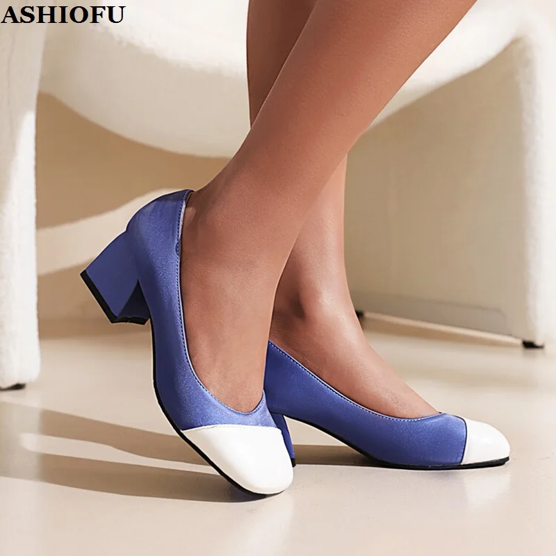 ASHIOFU Handmade New Arrival Hot Sale Womens Pumps Patchwork Leather Five Colors Summer Slip-on Evening Party Fashion Prom Shoes
ASHIOFU Handmade New Arrival Hot Sale Womens Pumps Patchwork Leather Five Colors Summer Slip-on Evening Party Fashion Prom Shoes