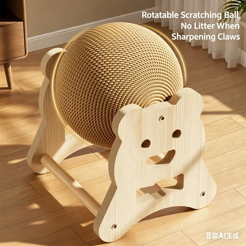 Ferris Wheel, Cat Scratch Ball Roller, Standing Cat Wooden Scratch Ball, Little Bear, Self Fun, Soothing, Grinding Claw Toy
Ferris Wheel, Cat Scratch Ball Roller, Standing Cat Wooden Scratch Ball, Little Bear, Self Fun, Soothing, Grinding Claw Toy