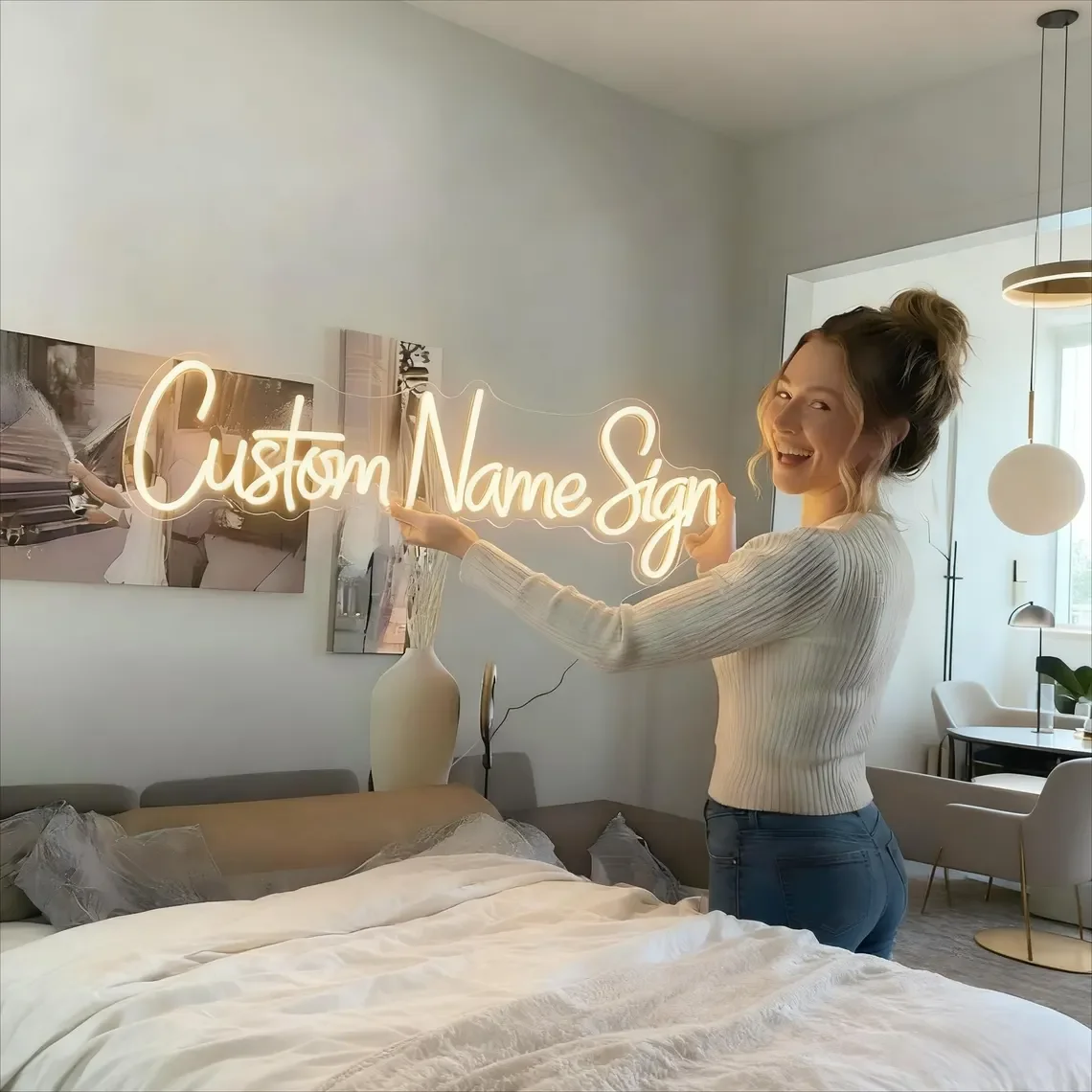 Personalized LED Neon Sign with Dimmable Light for Bedroom Wall Decor Custom Name Light Gift for Couples
Personalized LED Neon Sign with Dimmable Light for Bedroom Wall Decor Custom Name Light Gift for Couples