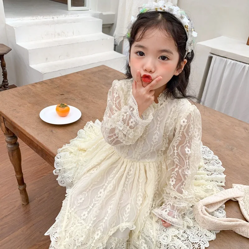 Korean Children's Clothing Spring and Autumn Baby One-Year-Old Dress Lace Long-Sleeve Fairy Princess Dress Girl's Lace Dress
Korean Children's Clothing Spring and Autumn Baby One-Year-Old Dress Lace Long-Sleeve Fairy Princess Dress Girl's Lace Dress