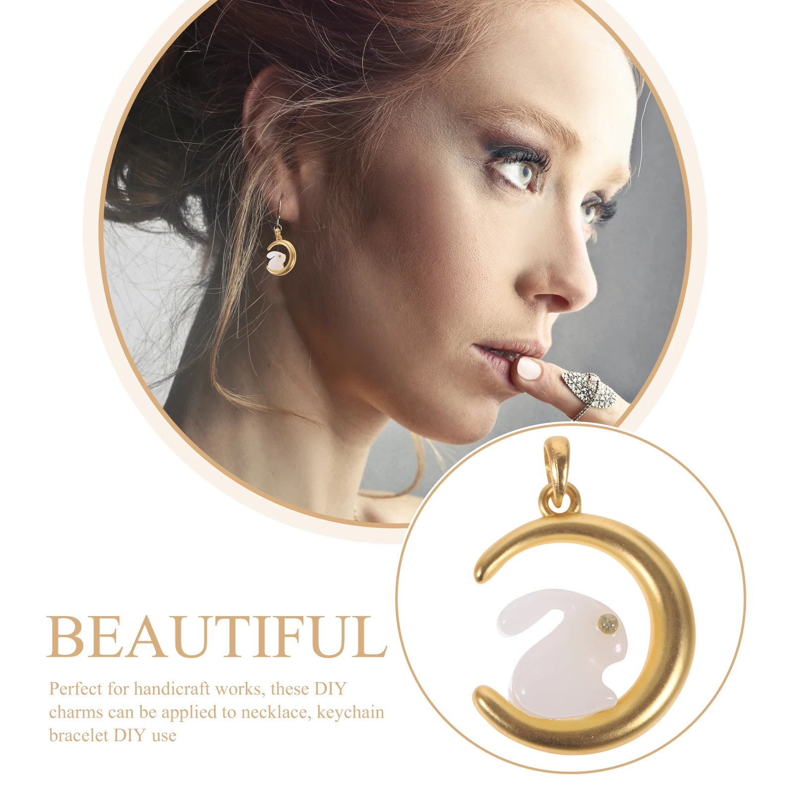 5Pcs Elegant Rabbit Charms Pendants Diy Jewelry Supplies Jewelry Making Pendant Necklace Keychain Decorations
5Pcs Elegant Rabbit Charms Pendants Diy Jewelry Supplies Jewelry Making Pendant Necklace Keychain Decorations