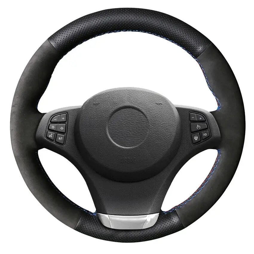 Hand Sewn Non-slip Custom Genuine Leather Suede Hand-stitched Steering Wheel Cover For BMW E83 X3 / E53 X5 Interior Accessories
Hand Sewn Non-slip Custom Genuine Leather Suede Hand-stitched Steering Wheel Cover For BMW E83 X3 / E53 X5 Interior Accessories
