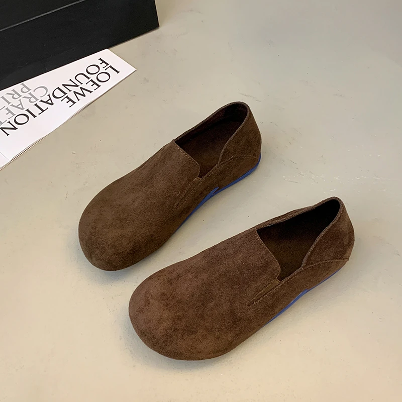 Suede Leather Loafers For Women Minimalist Vintage Elegant Flat Shoes Soft Comfortable Commuter French Daily Casual Walking Shoe
Suede Leather Loafers For Women Minimalist Vintage Elegant Flat Shoes Soft Comfortable Commuter French Daily Casual Walking Shoe
