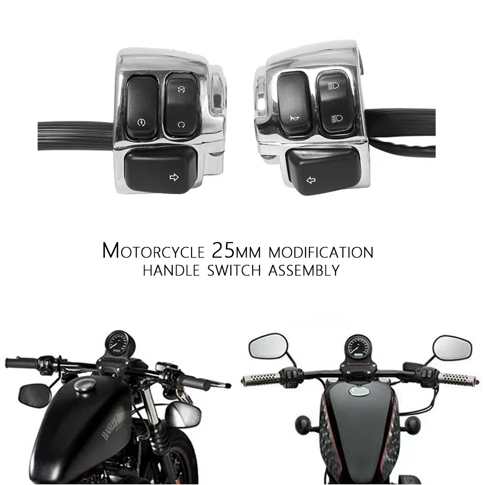 Motorcycle modification part 25MM handle cruise headlight power-off switch handle seat assembly For Prince Harley
Motorcycle modification part 25MM handle cruise headlight power-off switch handle seat assembly For Prince Harley