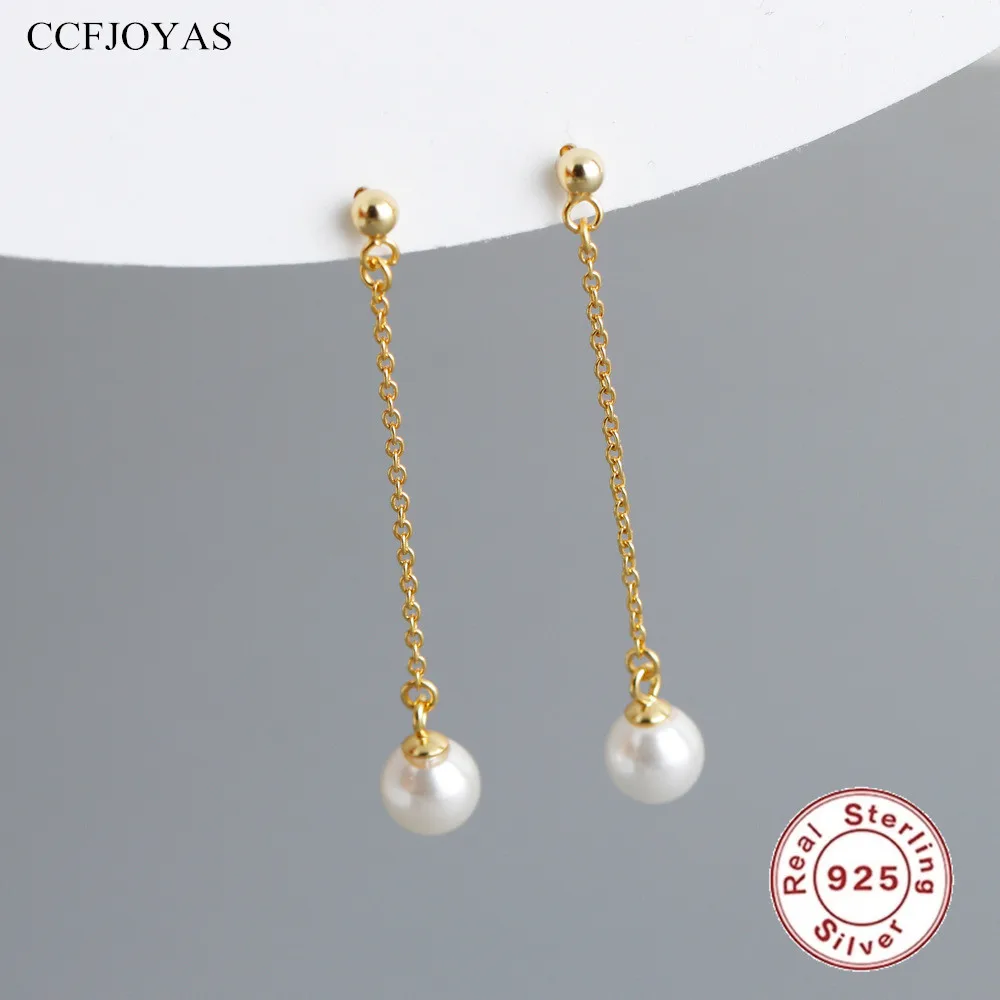 CCFJOYAS 925 Sterling Silver Tassel Long Chain Drop Earrings for Women Light Luxury Pearl Earrings Fashion Piercing Jewelry
CCFJOYAS 925 Sterling Silver Tassel Long Chain Drop Earrings for Women Light Luxury Pearl Earrings Fashion Piercing Jewelry