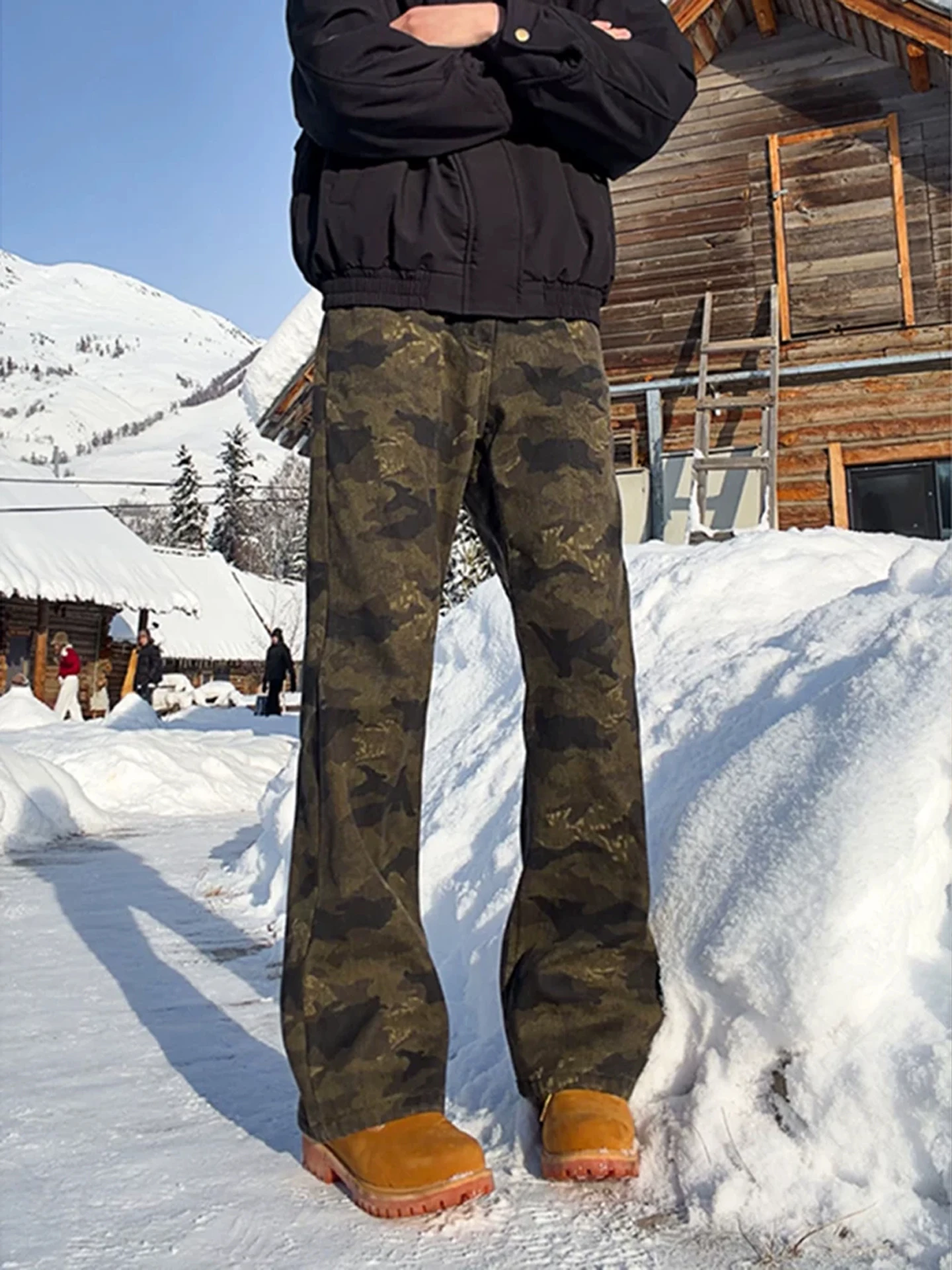 American Retro Fce Lined Camouflage Pants Men's Winter Thiened Micro Flared Vibe Slim Knife Workwear Jeans Straight Tube
American Retro Fce Lined Camouflage Pants Men's Winter Thiened Micro Flared Vibe Slim Knife Workwear Jeans Straight Tube