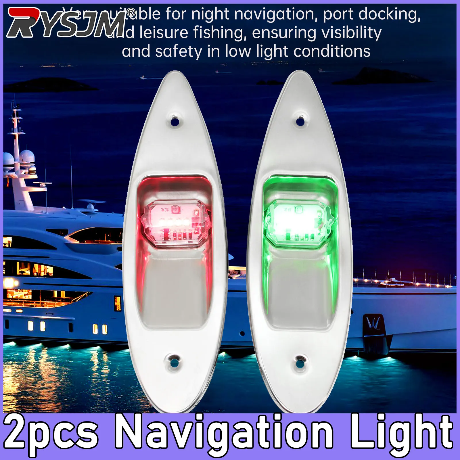 2pcs Navigation Light 12V LED Boat Side Light Waterproof Light Corrosion Resistant Signal Lamp For Marine Boat Yacht
2pcs Navigation Light 12V LED Boat Side Light Waterproof Light Corrosion Resistant Signal Lamp For Marine Boat Yacht