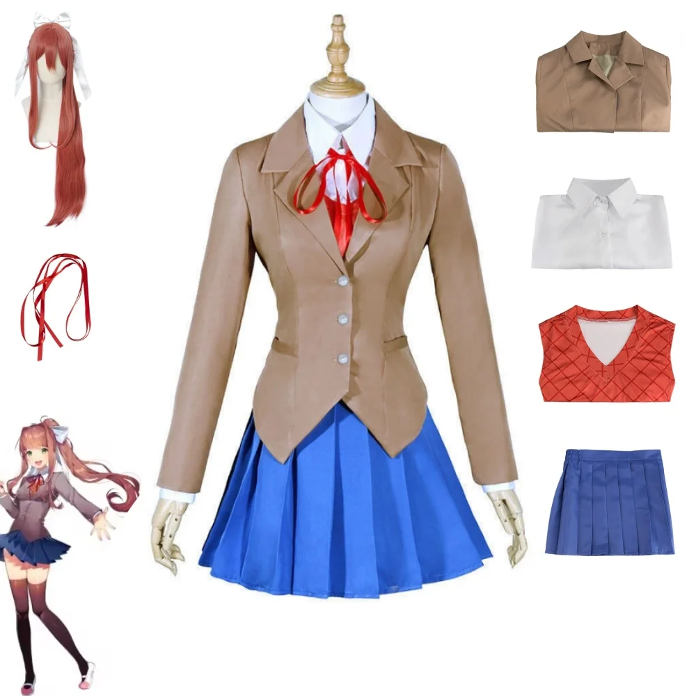 Anime Doki Doki Literature Club Monika Cosplay Costumes Sayori Yuri Natsuki Halloween Costumes for Women Dress Vestido Clothing
Anime Doki Doki Literature Club Monika Cosplay Costumes Sayori Yuri Natsuki Halloween Costumes for Women Dress Vestido Clothing