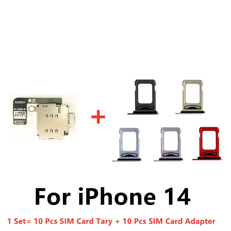 For iPhone 14 Dual SIM Card Reader Flex Cable + SIM Card Tray Holder Slot Adapter Ribbon Replacement Parts
For iPhone 14 Dual SIM Card Reader Flex Cable + SIM Card Tray Holder Slot Adapter Ribbon Replacement Parts