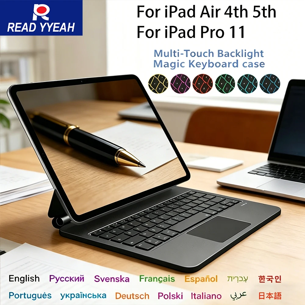 Официальная беспроводная клавиатура Magic Keyboard с сенсорной панелью для iPad 11-го и 10-го поколений, магнитный чехол для iPad Pro Air, умная обложка-книжка, испанская раскладка
Официальная беспроводная клавиатура Magic Keyboard с сенсорной панелью для iPad 11-го и 10-го поколений, магнитный чехол для iPad Pro Air, умная обложка-книжка, испанская раскладка