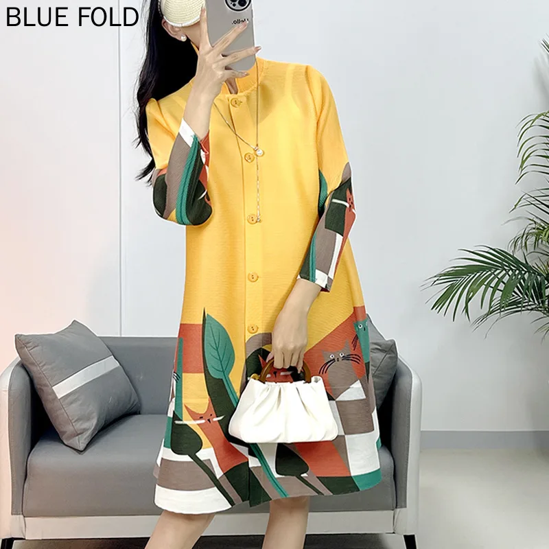 Повседневное платье Miyake-Loose большого размера для женщин, универсальные плиссированные платья, элегантный халат, новые складки,
Повседневное платье Miyake-Loose большого размера для женщин, универсальные плиссированные платья, элегантный халат, новые складки,