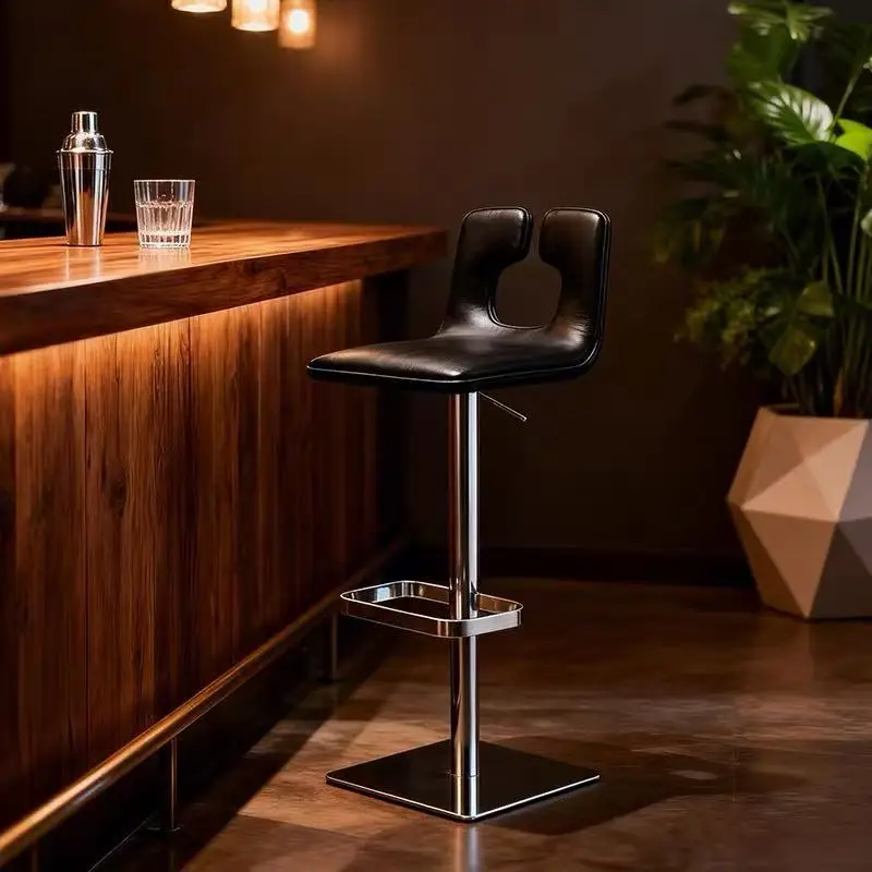 #Leather Modern Metal Frame Household High-Foot Lifting Rotating Bar Chair Italian Minimalist Island Chair Cash Register Table
#Leather Modern Metal Frame Household High-Foot Lifting Rotating Bar Chair Italian Minimalist Island Chair Cash Register Table