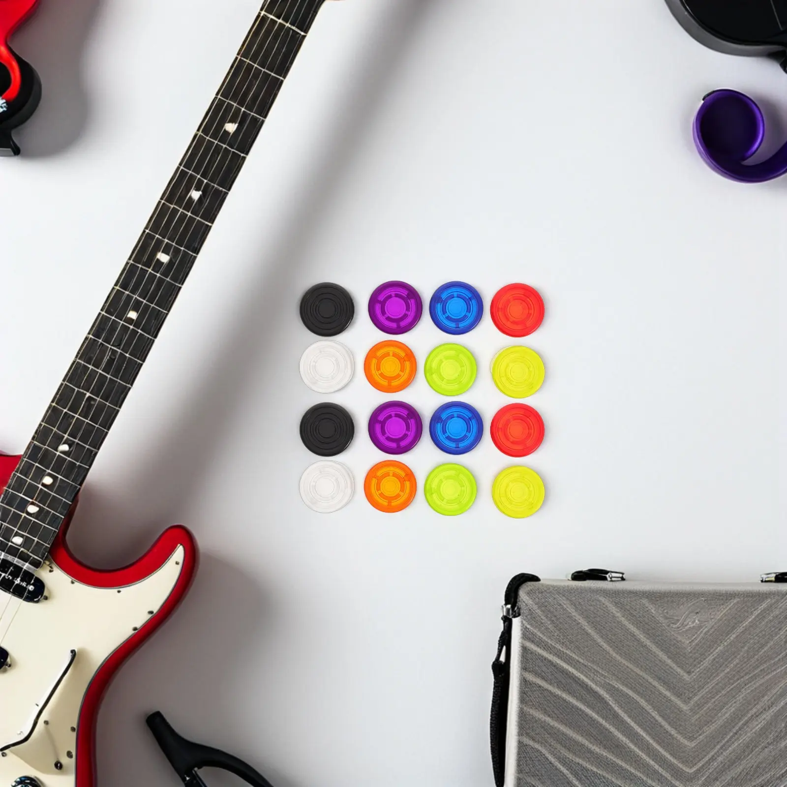 16Pcs Guitar Effects Pedal Footswitch Toppers Metal Pedal Button Caps Footswitch Covers Anti Slip for Musicians
16Pcs Guitar Effects Pedal Footswitch Toppers Metal Pedal Button Caps Footswitch Covers Anti Slip for Musicians