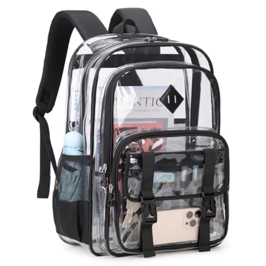 Large Clear Backpack for Work Heavy Duty Thick PVC Transparent See through Back Pack for Adult, Black
Large Clear Backpack for Work Heavy Duty Thick PVC Transparent See through Back Pack for Adult, Black