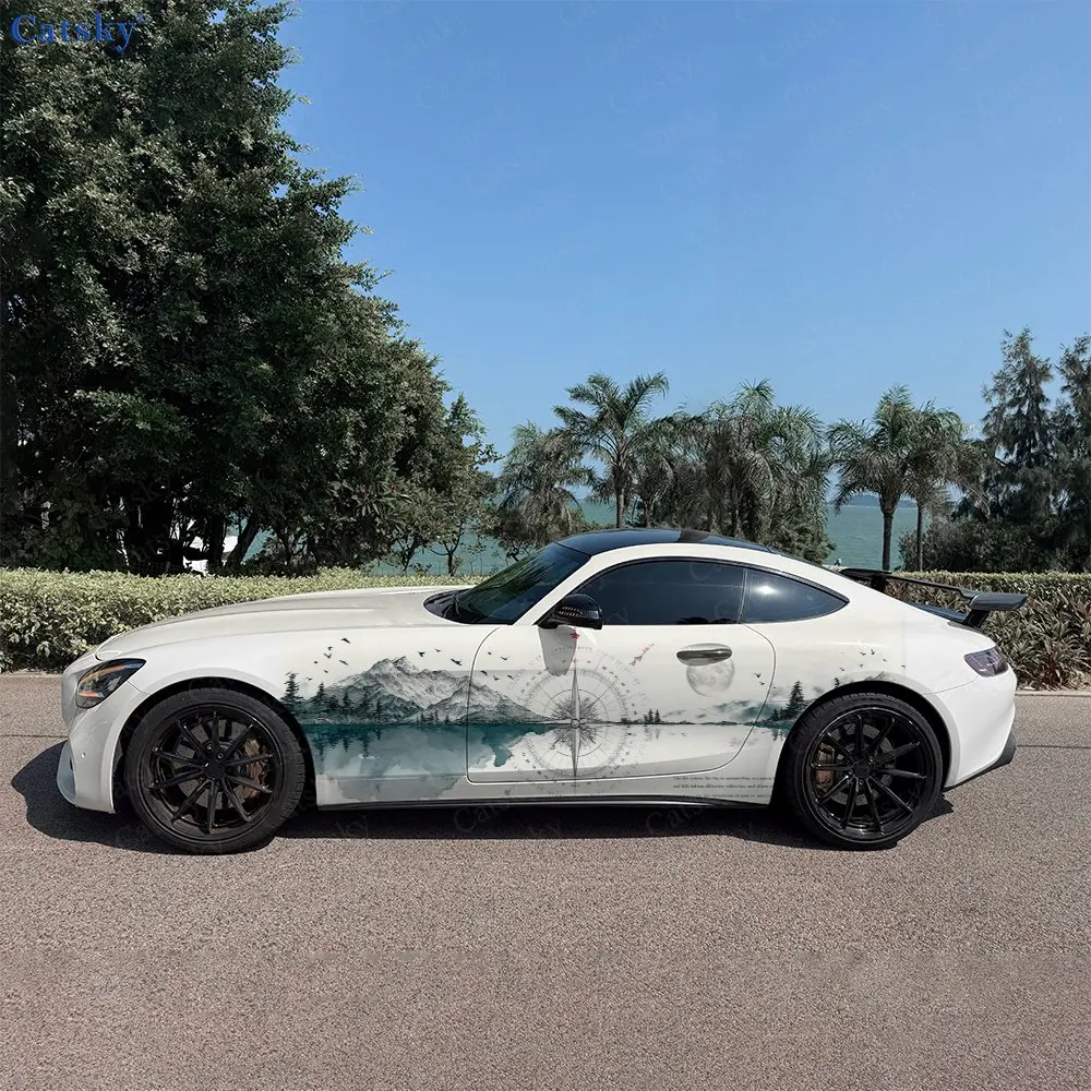 2pcs Mountain Landscape Compass Car Side Wraps, Self-Adhesive PVC Waterproof & Scratch-Resistant Stickers, Car Accessory Gift
2pcs Mountain Landscape Compass Car Side Wraps, Self-Adhesive PVC Waterproof & Scratch-Resistant Stickers, Car Accessory Gift