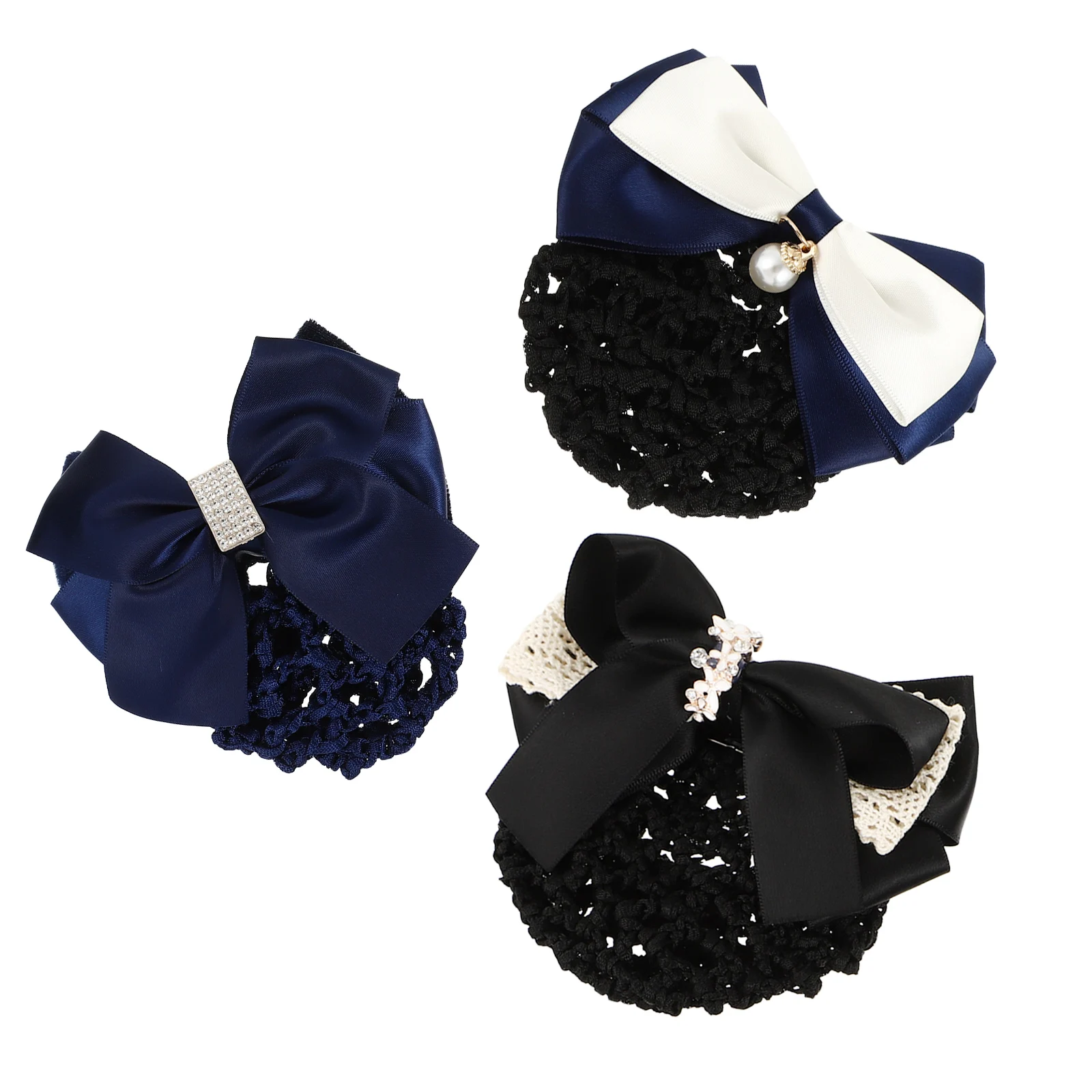 3 Pcs Bow Hair Snood Women Blue Black Clips High Elasticity Elegant Headdress Bun Hair Nets Hairpins Stylish Accessories
3 Pcs Bow Hair Snood Women Blue Black Clips High Elasticity Elegant Headdress Bun Hair Nets Hairpins Stylish Accessories
