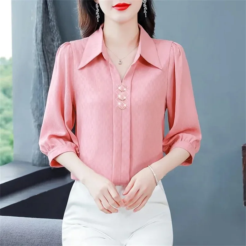 High-End Ladies' Shirts And Women's Fashion Silk Tops Summer 2025 New Versatile Slim And Exotic Silk Blouse
High-End Ladies' Shirts And Women's Fashion Silk Tops Summer 2025 New Versatile Slim And Exotic Silk Blouse