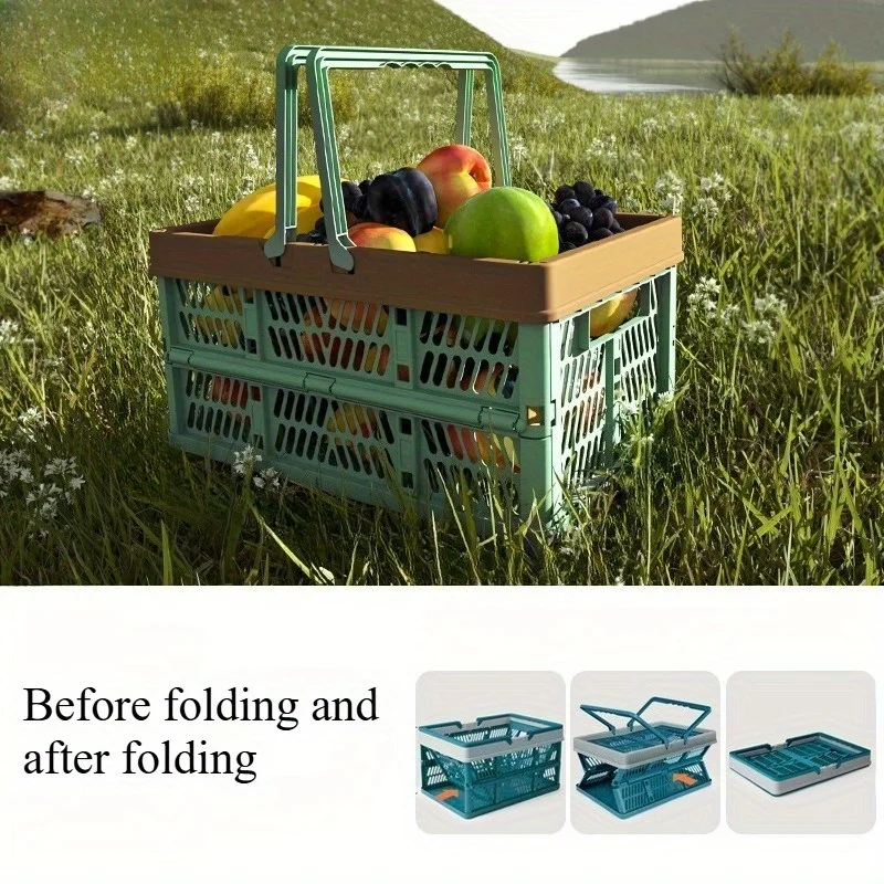 Foldable picnic basket in supermarket shopping basket, vegetable shopping basket, spring outing tote basket
Foldable picnic basket in supermarket shopping basket, vegetable shopping basket, spring outing tote basket