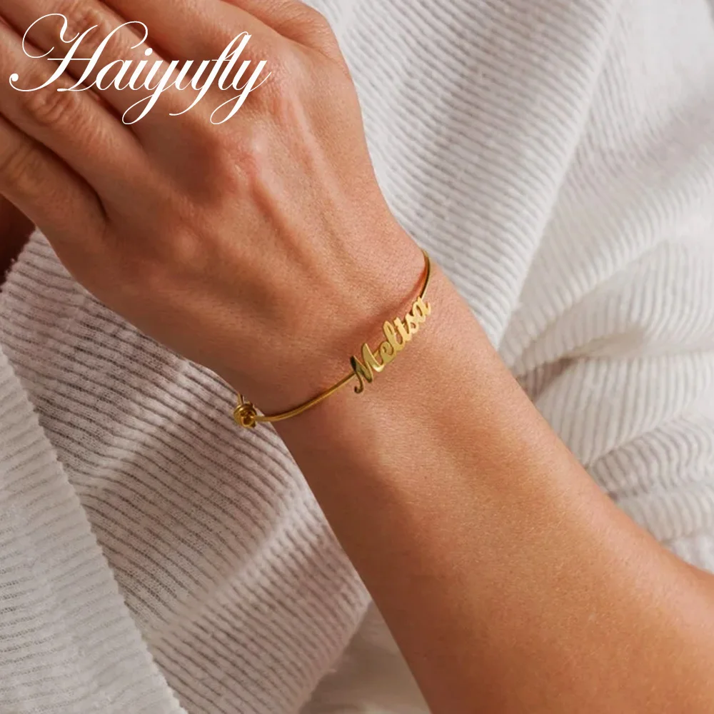 Haiyufly 2mm Custom Name Bangle Personalized Letter Bracelet Stainless Steel Cuff Bangle for Women Men Birthday Jewelry Gift
Haiyufly 2mm Custom Name Bangle Personalized Letter Bracelet Stainless Steel Cuff Bangle for Women Men Birthday Jewelry Gift