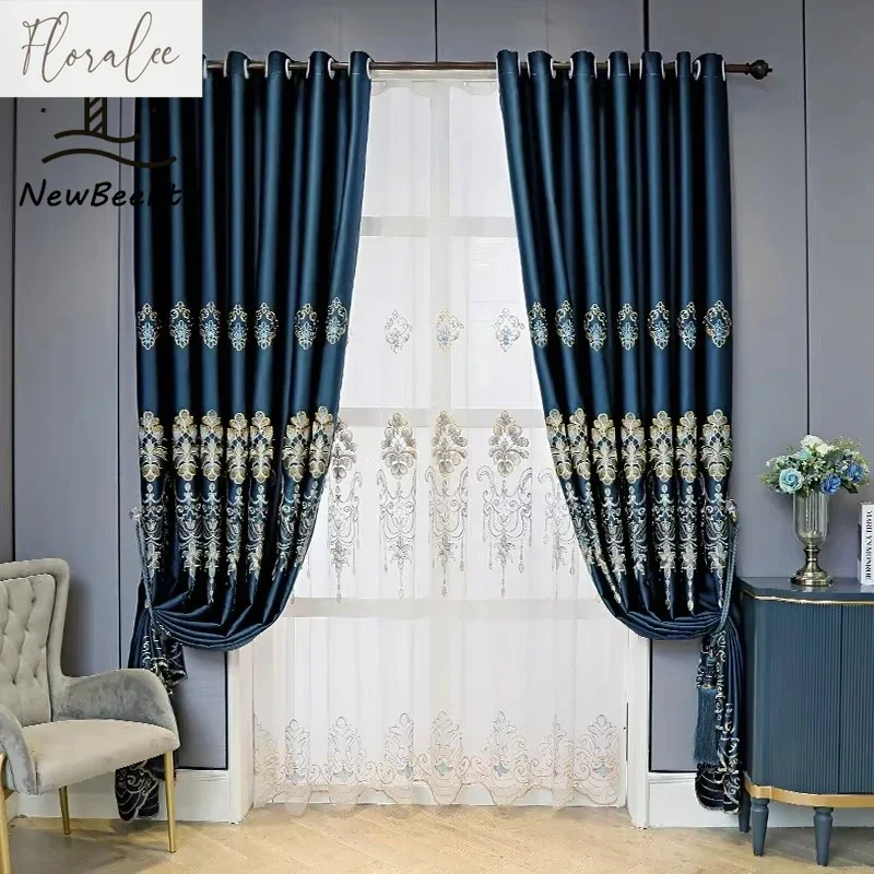 European Blackout Embroidered Luxury Curtains For Living Dining Room Bedroom Flower Chenille Thickened Fabric Tulle Decor Window
European Blackout Embroidered Luxury Curtains For Living Dining Room Bedroom Flower Chenille Thickened Fabric Tulle Decor Window
