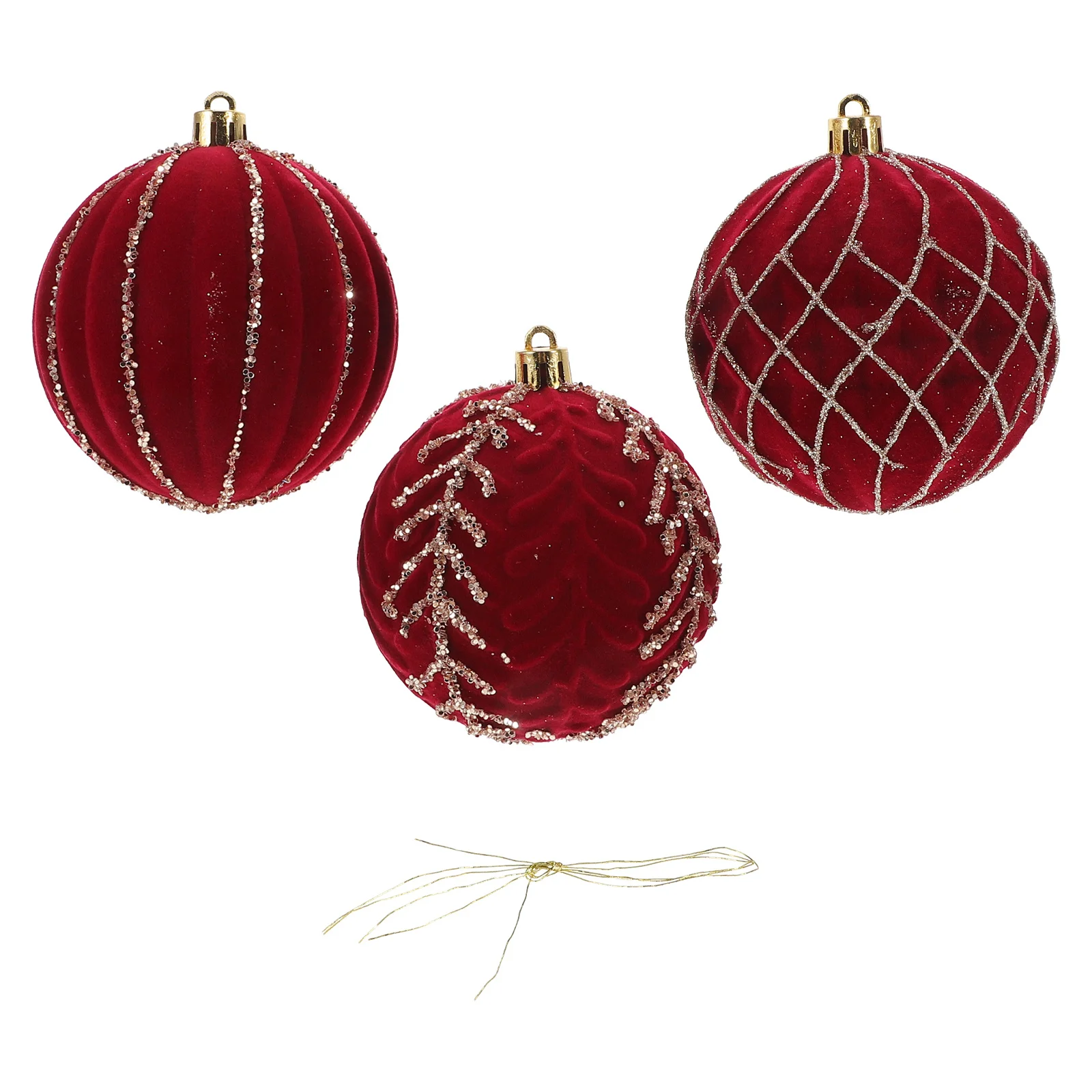 3Pcs Christmas Ball Ornaments Burgundy Flocking Tree Hanging Balls Holiday Decor Xmas Tree Accessories Indoor Outdoor
3Pcs Christmas Ball Ornaments Burgundy Flocking Tree Hanging Balls Holiday Decor Xmas Tree Accessories Indoor Outdoor