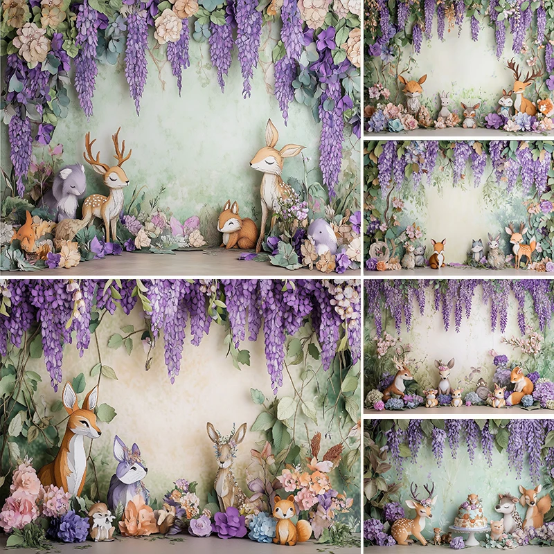 LS Photography Background Jungle Animals Violet Flower Decor Cake Smash Birthday Party Kids Portrait Backdrop Photo Studio
LS Photography Background Jungle Animals Violet Flower Decor Cake Smash Birthday Party Kids Portrait Backdrop Photo Studio