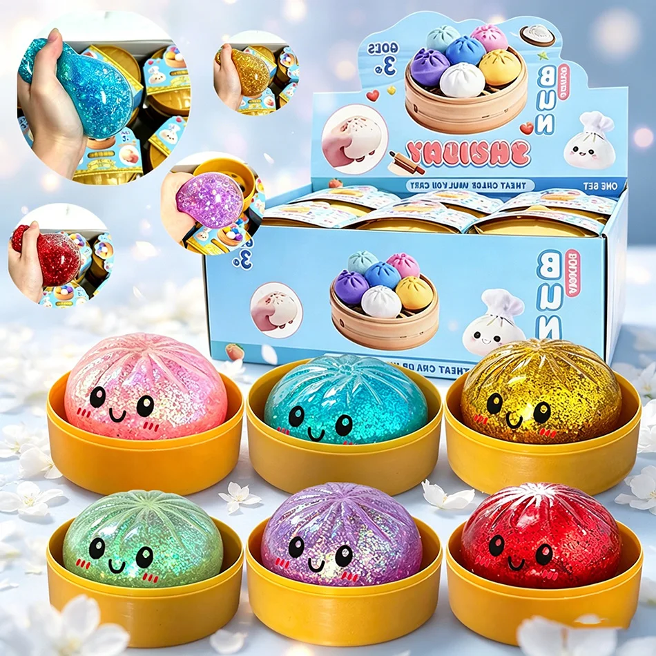Dumpling Squishy Toy with steamer Box Stress reducing rebound toy Stress Relief Sensory Ball blind box Toy for Kid Baozi Gifts
Dumpling Squishy Toy with steamer Box Stress reducing rebound toy Stress Relief Sensory Ball blind box Toy for Kid Baozi Gifts