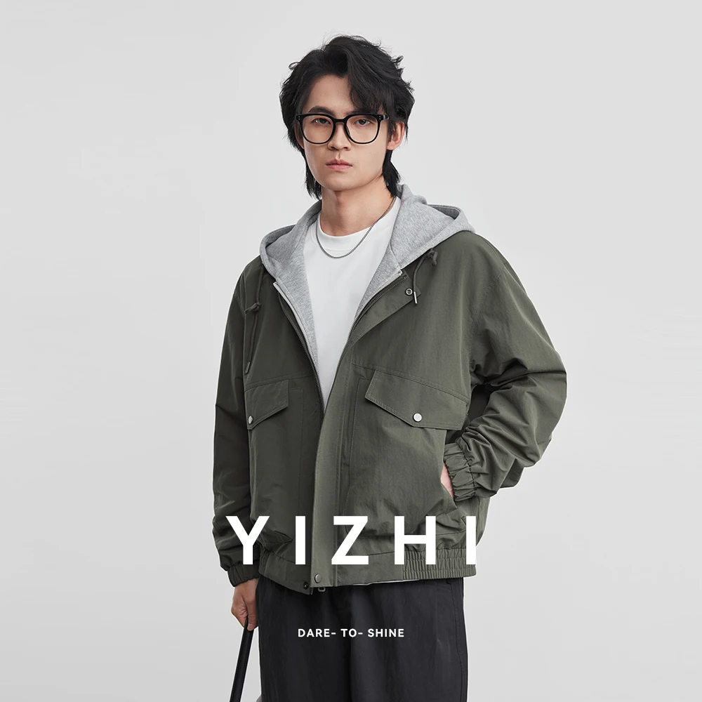 Fashion Men Hooded Fake Two-piece Jacket 2026 Spring New Loose Casual Drawstring Adjustable Daily Commuting Lazy Feeling Jacket
Fashion Men Hooded Fake Two-piece Jacket 2026 Spring New Loose Casual Drawstring Adjustable Daily Commuting Lazy Feeling Jacket