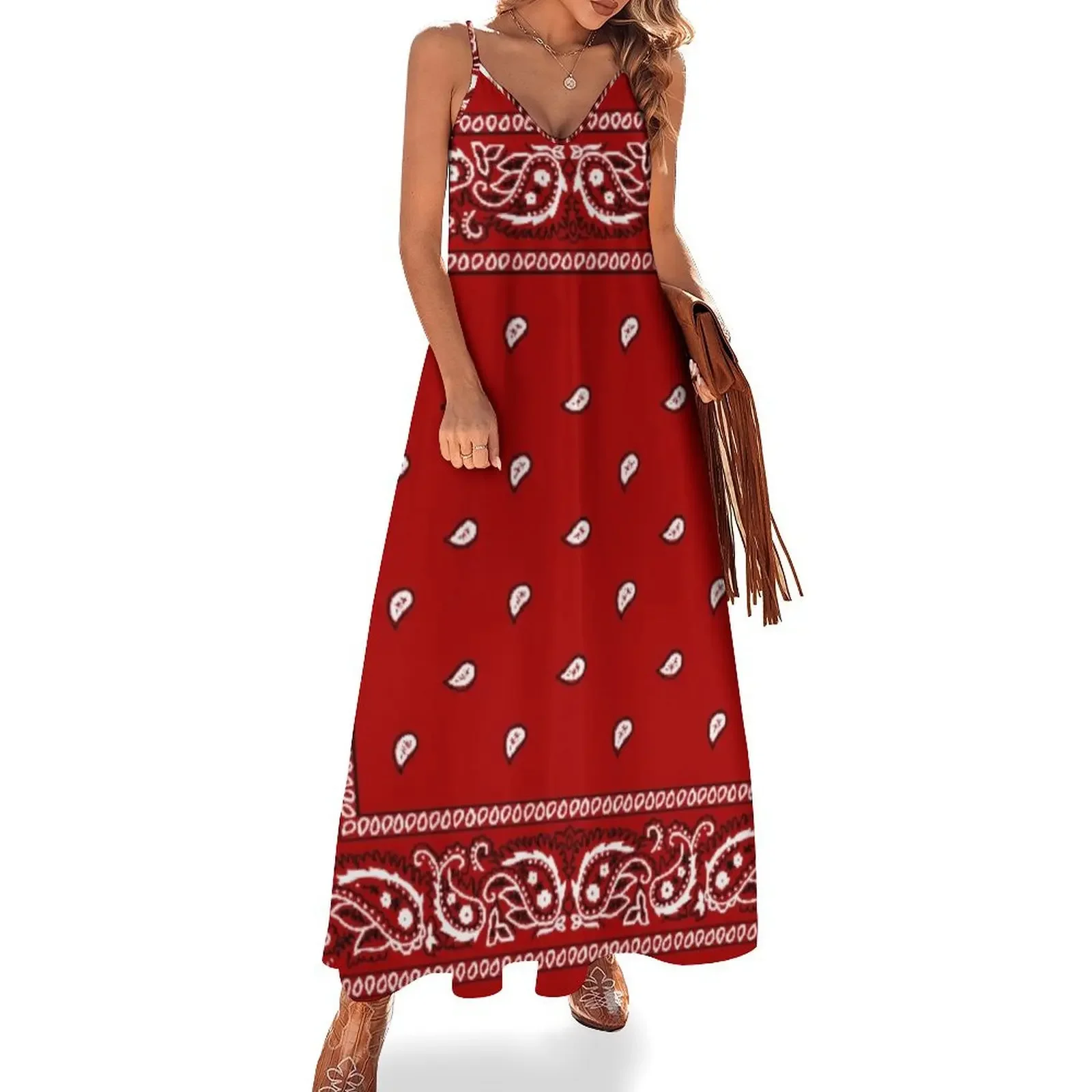 Bandanna Red Sleeveless Dress party dress women elegant luxury beach dress Summer skirt Woman clothes
Bandanna Red Sleeveless Dress party dress women elegant luxury beach dress Summer skirt Woman clothes
