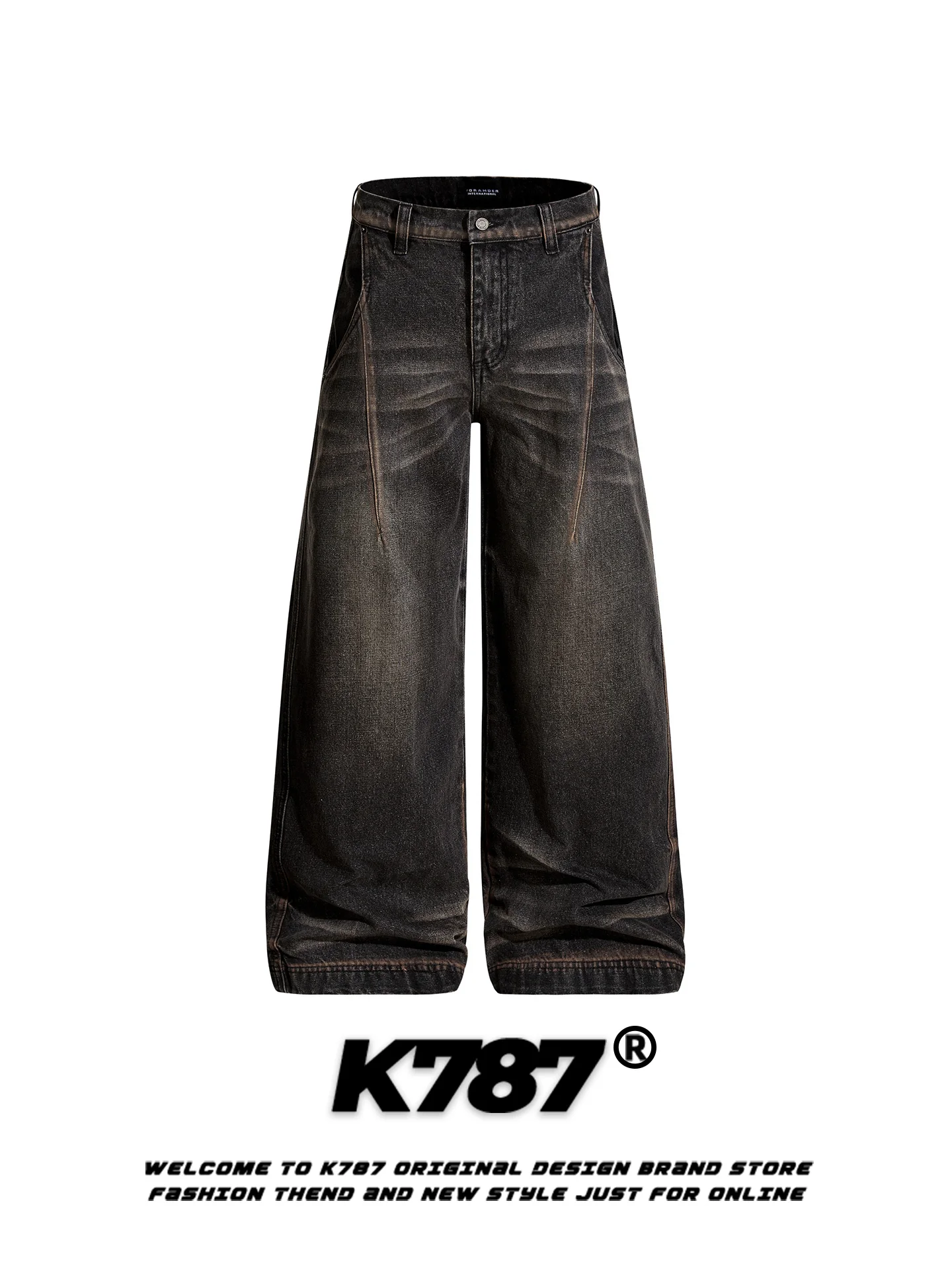 K787 American Retro Faded Jeans Casual High Waist Straight Leg Loose Wide Leg Pants for Men And Women
K787 American Retro Faded Jeans Casual High Waist Straight Leg Loose Wide Leg Pants for Men And Women
