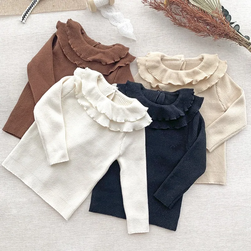 Baby Girls Ribbed Knit Sweater Winter Warm Pullover Lotus Leaf Collar Solid Color Blouse Soft Base Layer Shirt Outfit
Baby Girls Ribbed Knit Sweater Winter Warm Pullover Lotus Leaf Collar Solid Color Blouse Soft Base Layer Shirt Outfit