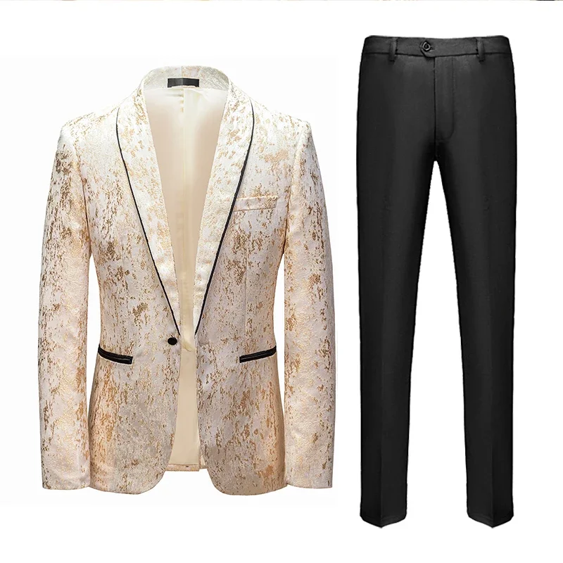 High Quality (Blazer + Trousers) Men's Elegant Fashion High-end Simple Casual Performance Color Formal Dress Two-piece Suit
High Quality (Blazer + Trousers) Men's Elegant Fashion High-end Simple Casual Performance Color Formal Dress Two-piece Suit
