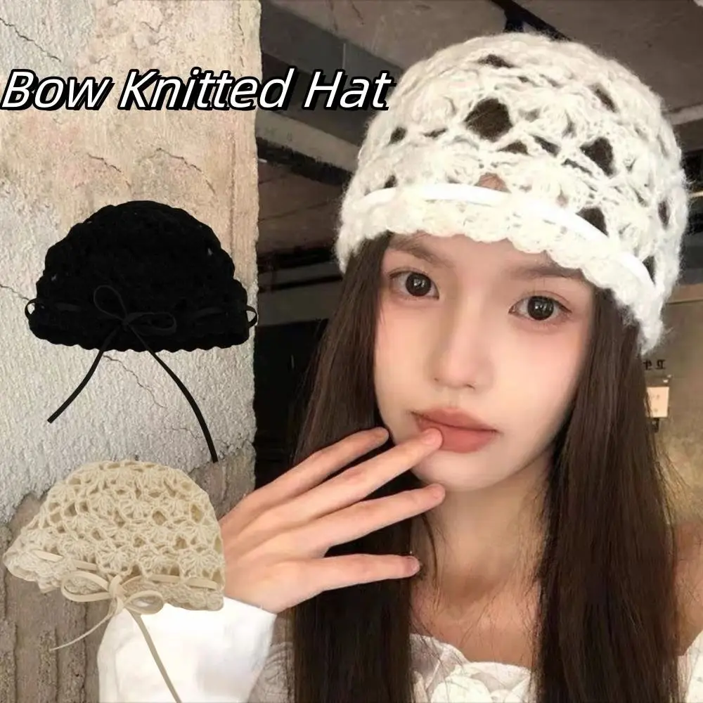 Fashion Bow Crochet Hollow Knitted Hat Bohemian Style Strapped Ethnic Style Hat Thin Hollow Out Weave Cap Ladies
Fashion Bow Crochet Hollow Knitted Hat Bohemian Style Strapped Ethnic Style Hat Thin Hollow Out Weave Cap Ladies