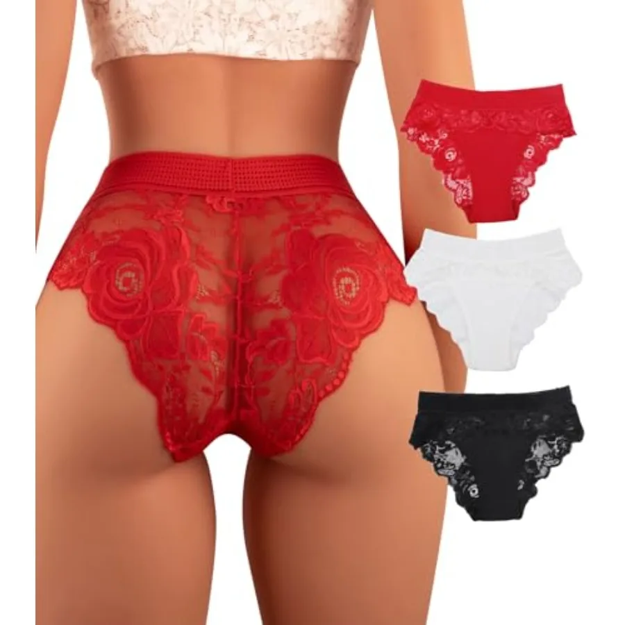Hibluco Sexy Underwear for Women Lace Cheeky Panties Breathable Bikini for Ladies
Hibluco Sexy Underwear for Women Lace Cheeky Panties Breathable Bikini for Ladies