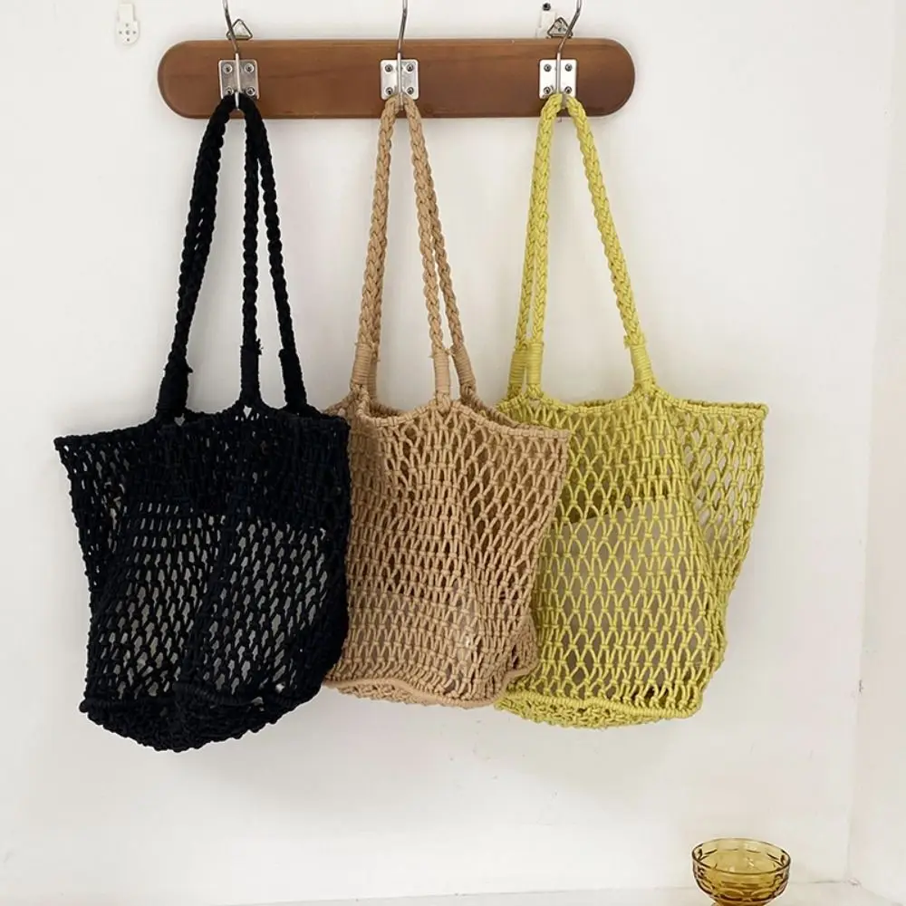 Summer Shoulder Bag Hollowed Out Bag Cotton Rope Cotton and Linen Weave Bag Handbag Storage Bag Beach Bag Shopping
Summer Shoulder Bag Hollowed Out Bag Cotton Rope Cotton and Linen Weave Bag Handbag Storage Bag Beach Bag Shopping
