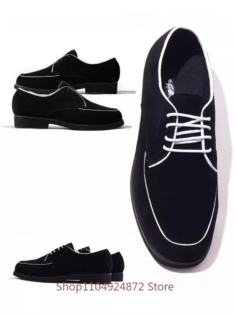 Классические модные мужские туфли-оксфорды из замши и кожи ручной работы, повседневные, дизайнерские, молодежные
Классические модные мужские туфли-оксфорды из замши и кожи ручной работы, повседневные, дизайнерские, молодежные