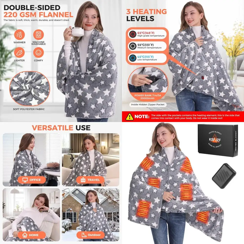 Портативное беспроводное одеяло с подогревом, аккумулятором 20000 мАч, 3 уровня нагрева, 59x35,5, серый
Портативное беспроводное одеяло с подогревом, аккумулятором 20000 мАч, 3 уровня нагрева, 59x35,5, серый