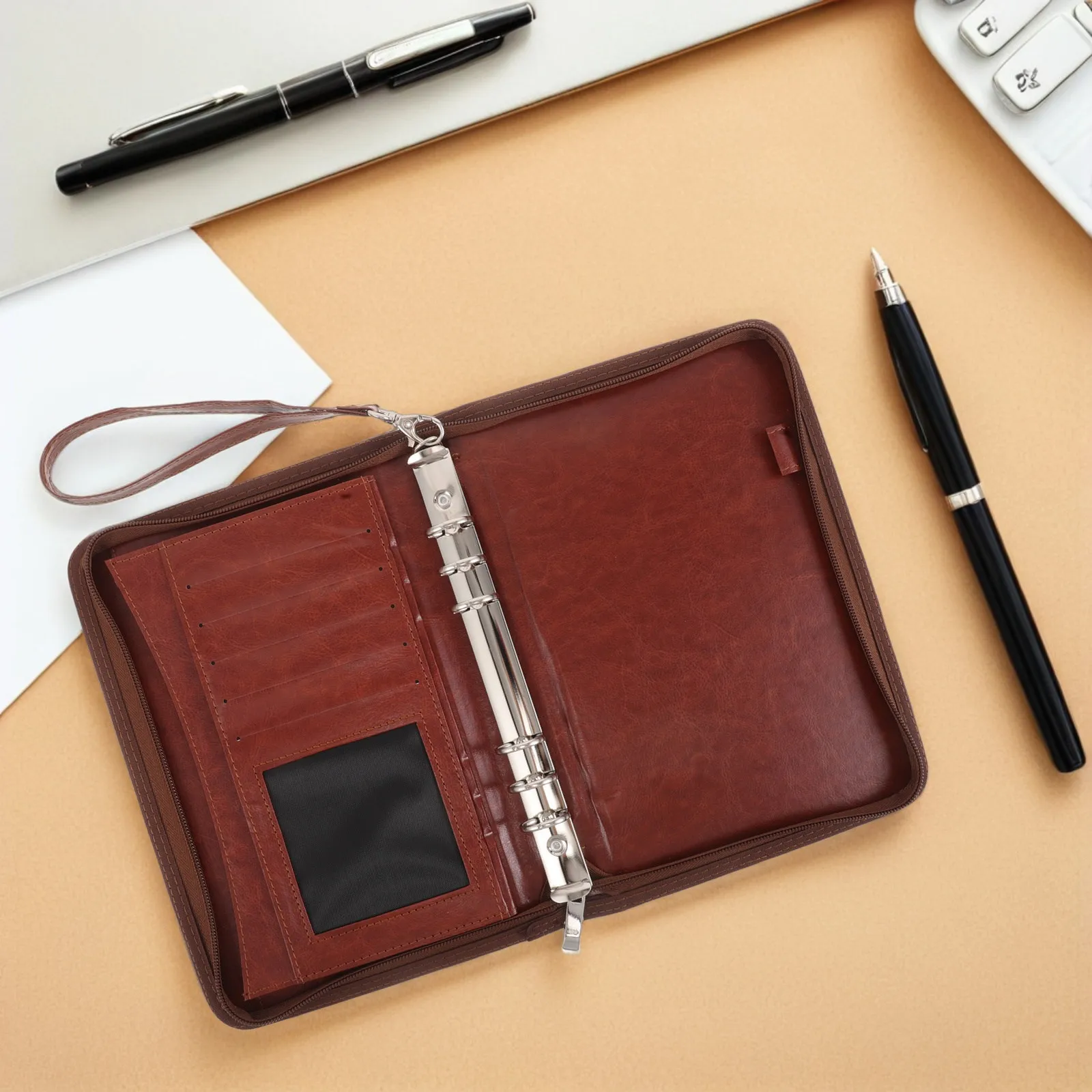 Loose Leaf Binder Portfolio Zipper Refillable Notebook Binder Artificial Padfolio Business Note Taking Document Folder
Loose Leaf Binder Portfolio Zipper Refillable Notebook Binder Artificial Padfolio Business Note Taking Document Folder