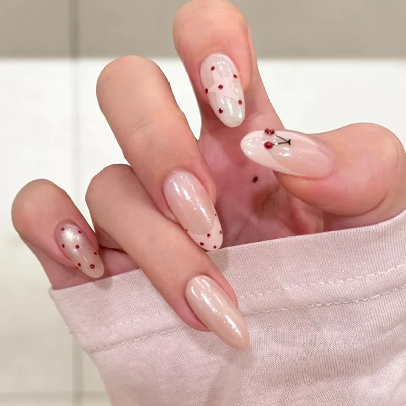 24 Pcs 3d Cherry Pink French False Nails Girls Cheap Nail Tips Press on Nails with Glue Almond Summer Stick on Nails with Charms
24 Pcs 3d Cherry Pink French False Nails Girls Cheap Nail Tips Press on Nails with Glue Almond Summer Stick on Nails with Charms