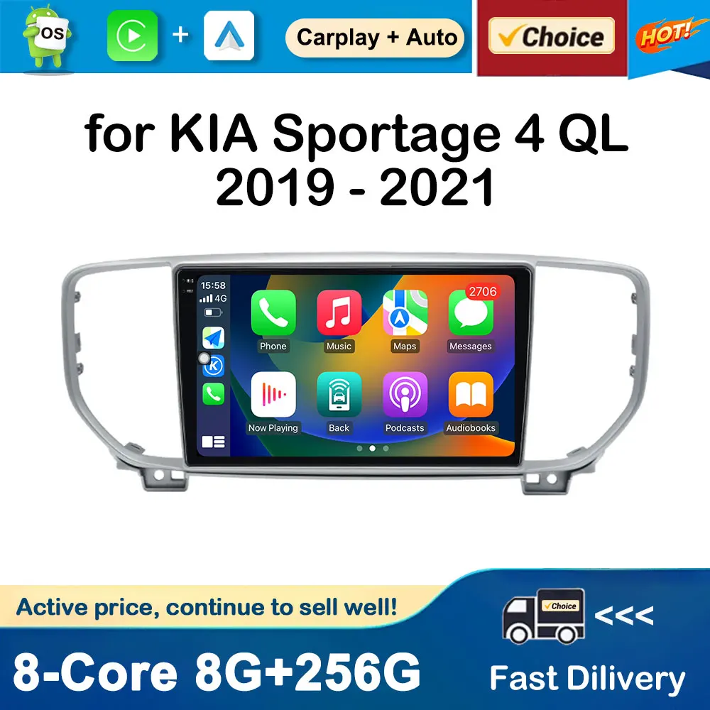 Car Multimedia Radio Player Android System GPS Navigation for KIA Sportage 4 QL 2019 - 2021 DSP Stereo Bluetooth 4G Touch Screen
Car Multimedia Radio Player Android System GPS Navigation for KIA Sportage 4 QL 2019 - 2021 DSP Stereo Bluetooth 4G Touch Screen