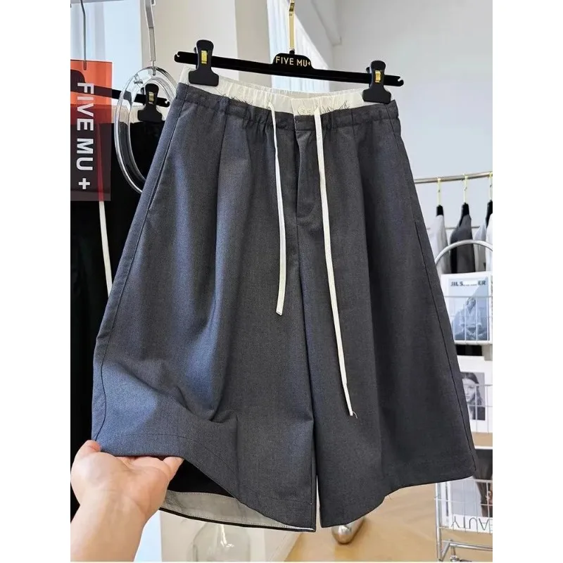 Elastic Drawstring High Waist Suit Shorts Loose Wide Leg Five-Point Casual Culottes
Elastic Drawstring High Waist Suit Shorts Loose Wide Leg Five-Point Casual Culottes