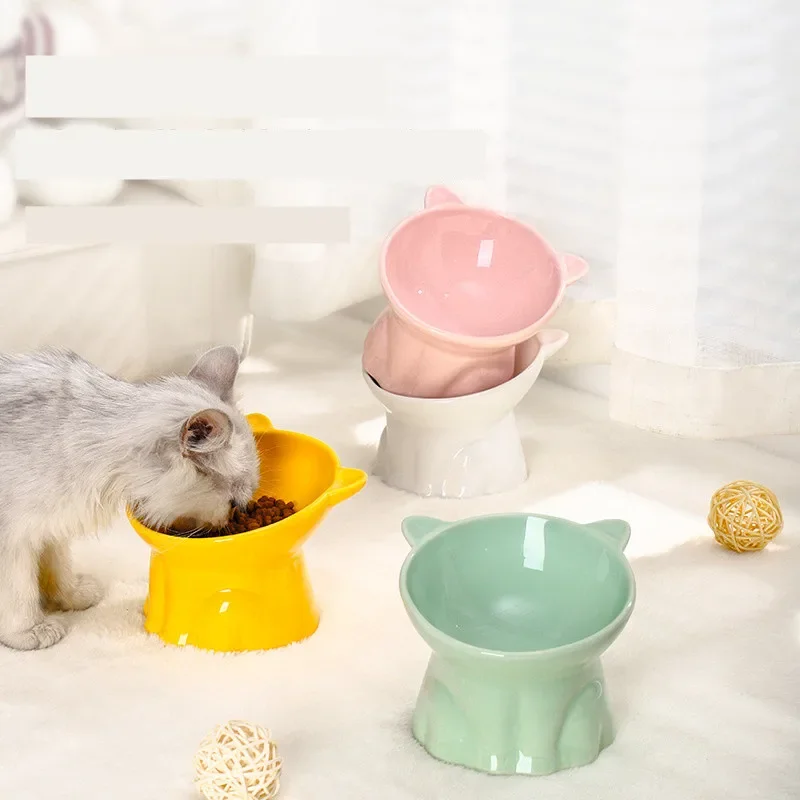 Fashion Ceramic Cat Food Feeder High Foot Bowl Protection Cervical Dog Cat Supplies Water Bowls Inclined Mouth Bowl
Fashion Ceramic Cat Food Feeder High Foot Bowl Protection Cervical Dog Cat Supplies Water Bowls Inclined Mouth Bowl