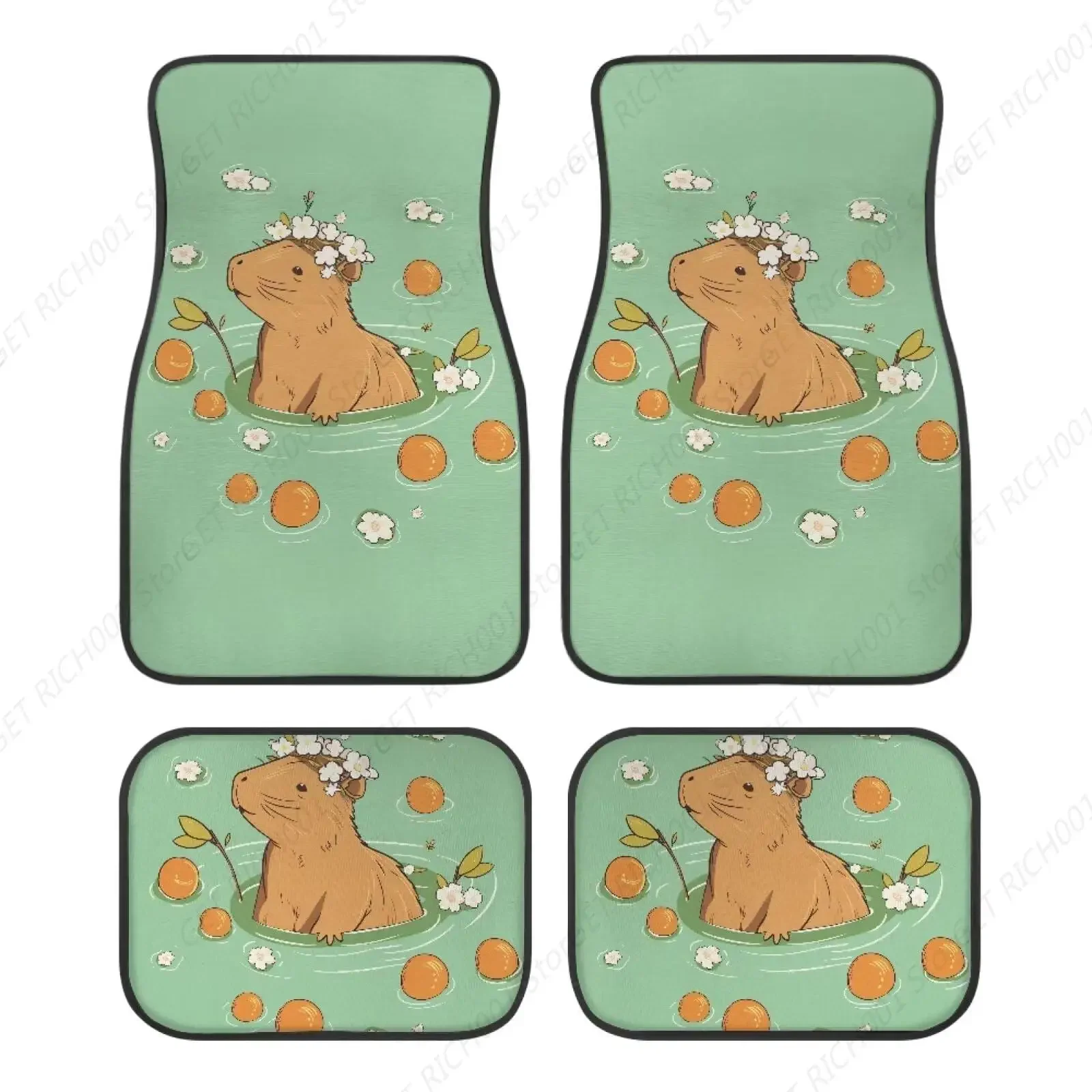 Alfombrillas Lanteras Y Trasaras Para Coche, Capibara Floral, Color Ver, Universal, Juego Completo 4-х шт.
Alfombrillas Lanteras Y Trasaras Para Coche, Capibara Floral, Color Ver, Universal, Juego Completo 4-х шт.