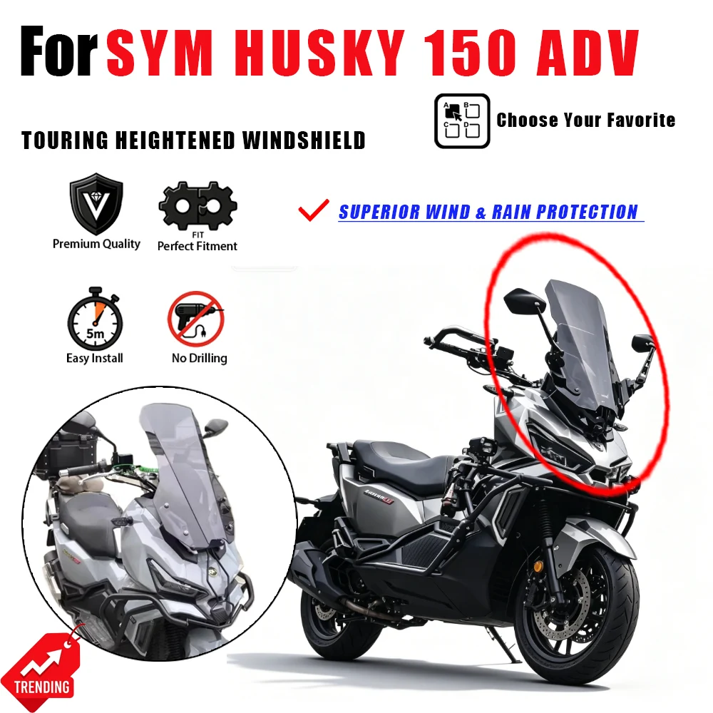 For SYM Husky 150 ADV Modified Heightened Windshield Rain Guard Parabrisas Parabrezza Moto Accesorios Husky150 Parts
For SYM Husky 150 ADV Modified Heightened Windshield Rain Guard Parabrisas Parabrezza Moto Accesorios Husky150 Parts