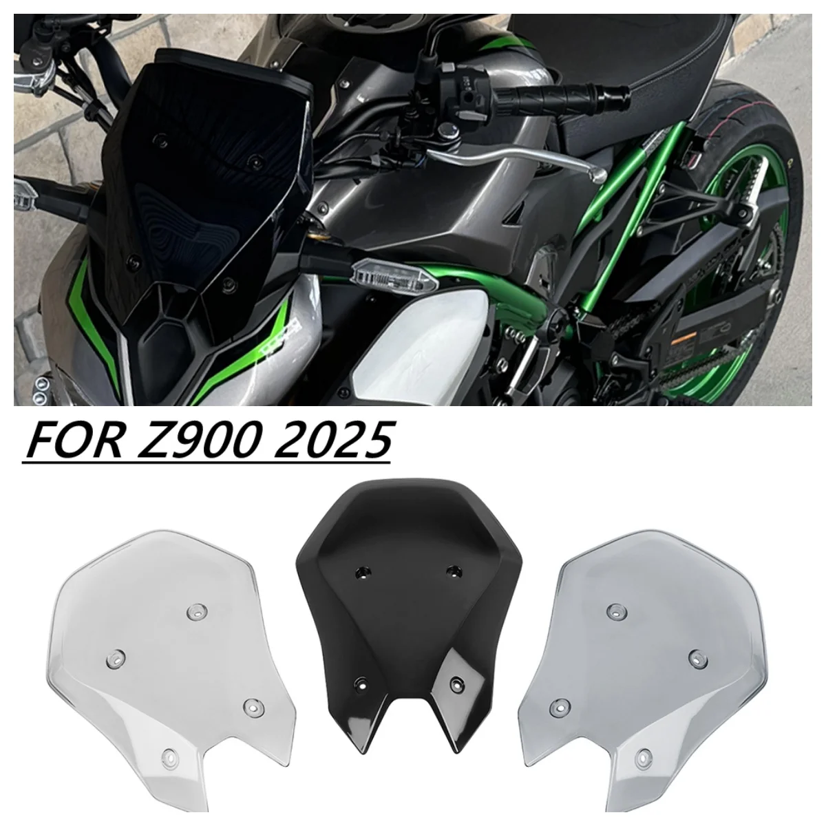 For KAWASAKI Z 900 Z900 SE 2025 Motorcycle Touring Sports Windscreen Windshield Visor Deflector Fairing
For KAWASAKI Z 900 Z900 SE 2025 Motorcycle Touring Sports Windscreen Windshield Visor Deflector Fairing